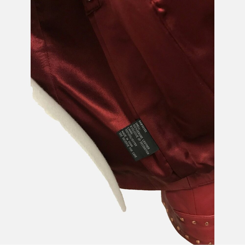 Pamela McCoy Leather Moto Biker Jacket - Picture 7 of 9